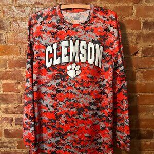 Clemson Badger Sportwear LS Performance Shirt Orange Digital Camo